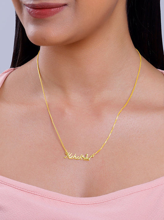 Golden Personalised Queen Necklace