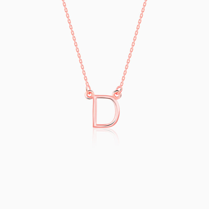 Rose Gold Personalised Initial Necklace