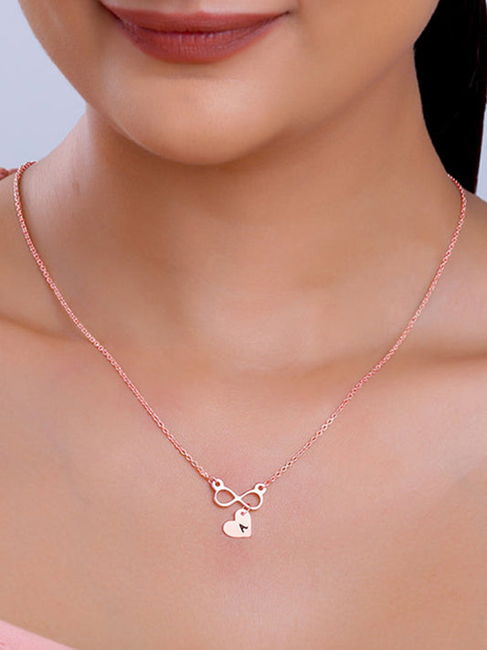 Rose Gold Personalised Endless Echo Necklace