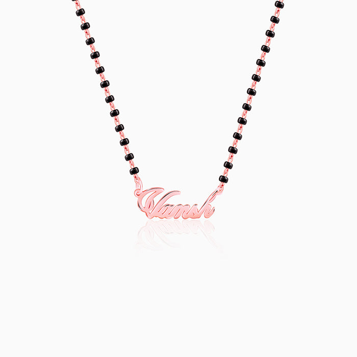 Rose Gold Personalised Name Mangalsutra GIVA Jewellery – GIVA