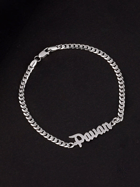 Silver Personalised Timeless Classic Bracelet For Him
