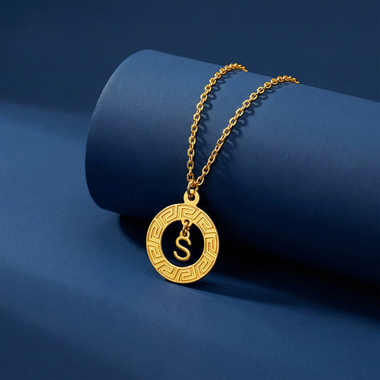 Golden Personalised The Letter Initial Necklace