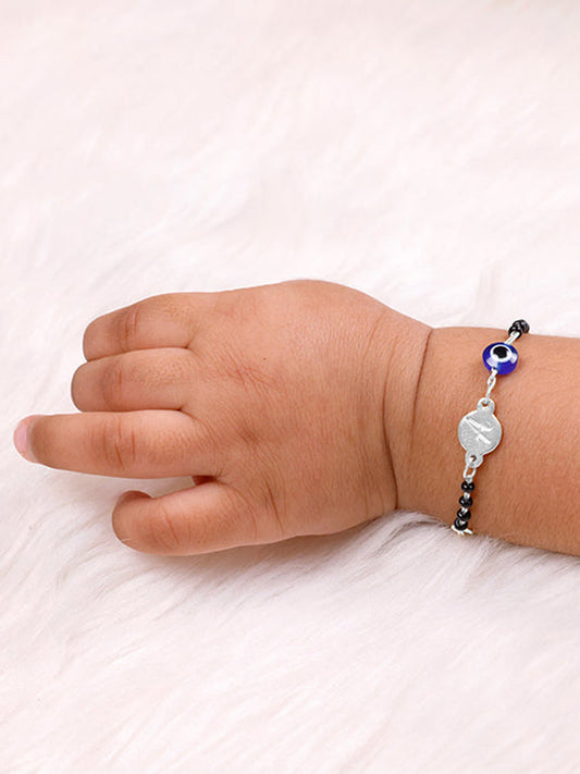 Silver Personalised Nazariya Kids Bracelet (0 - 2 Years)