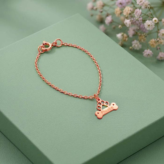 Rose Gold Personalised Bone Tag Pet Charm