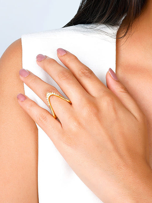 Golden Dreamy Sparkle Vanki Ring