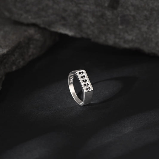 Silver Contemporary Minimalism Ring For Him
