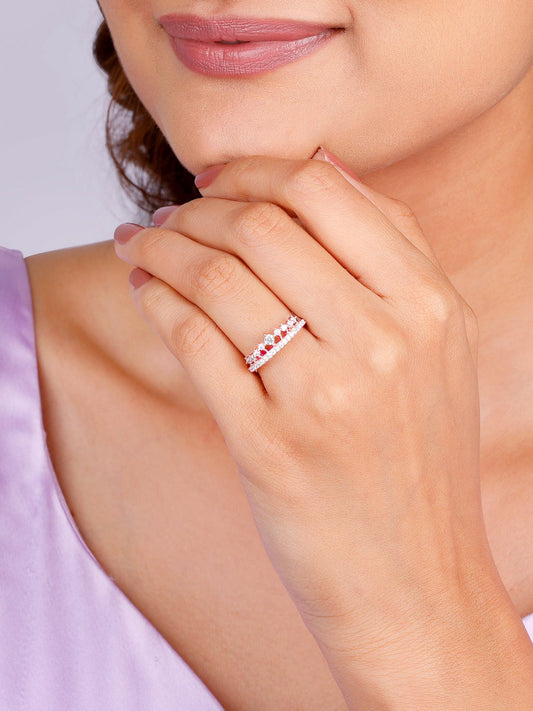 Rose Gold Queen's Crown Ring