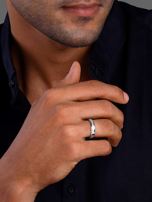 Silver Simple Serenity Men's Ring
