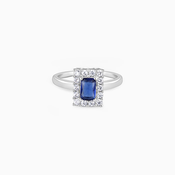 Silver Blue Stone Ring – GIVA - Main Image