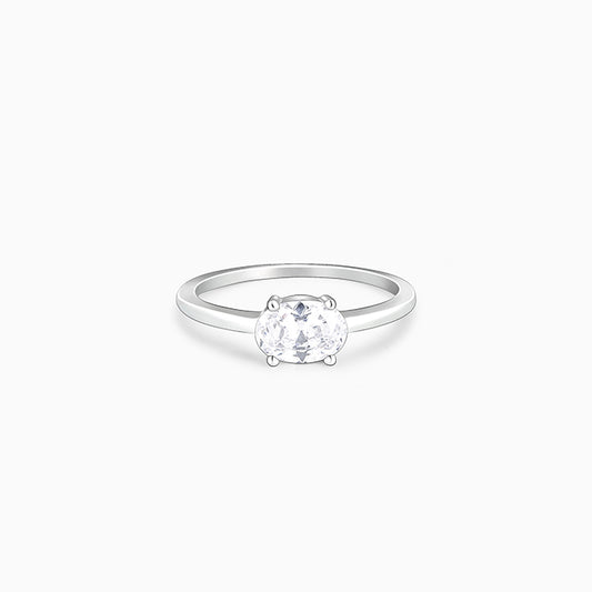 Silver Ethereal Solitaire Ring