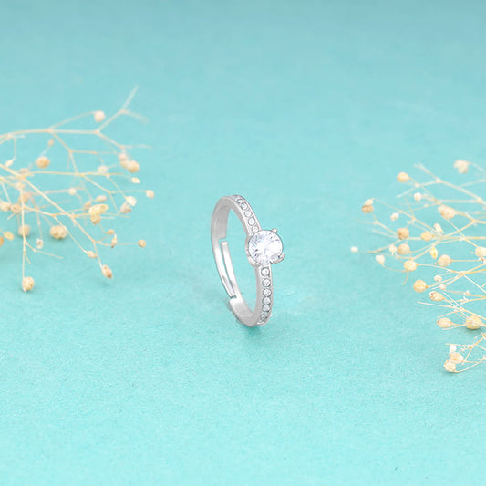 Silver Zircon Serene Shine Ring