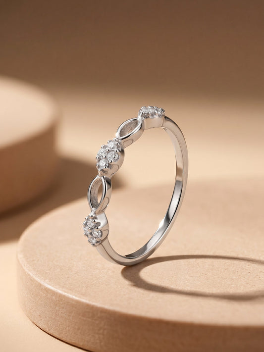 Silver Petal Garland Ring