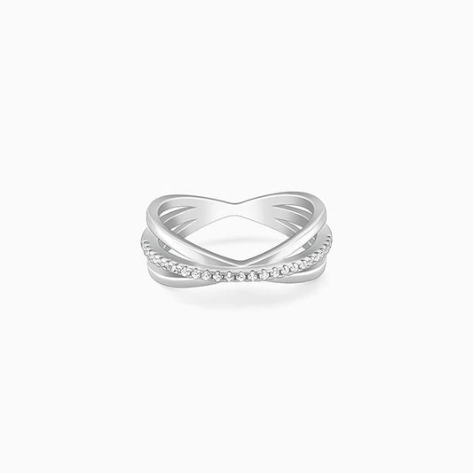 Silver Triple Interlocked Ring