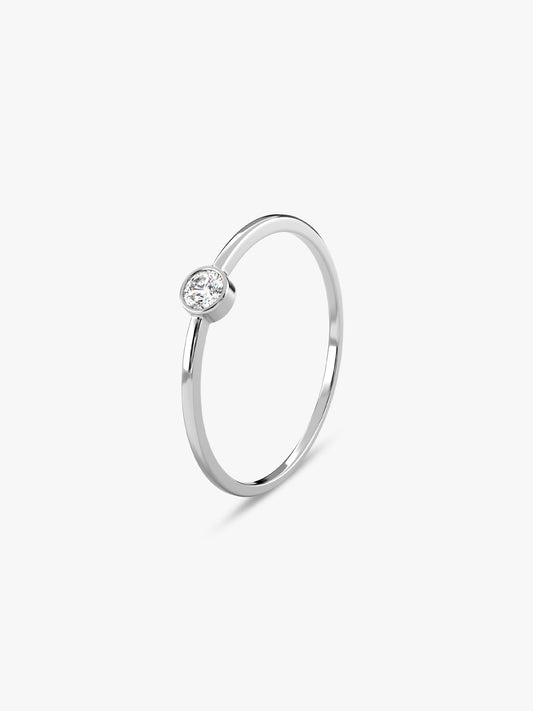 Silver Zircon Queen of Venus Ring