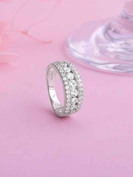 Silver Trilinear Ring