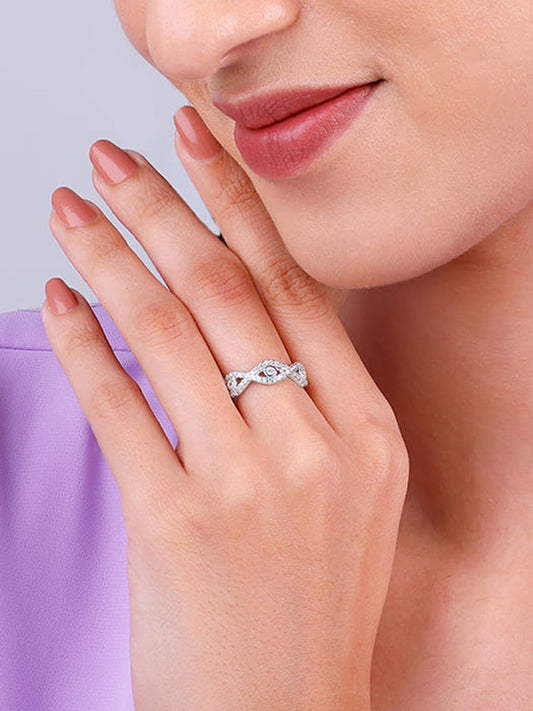 Silver Orbed Ring
