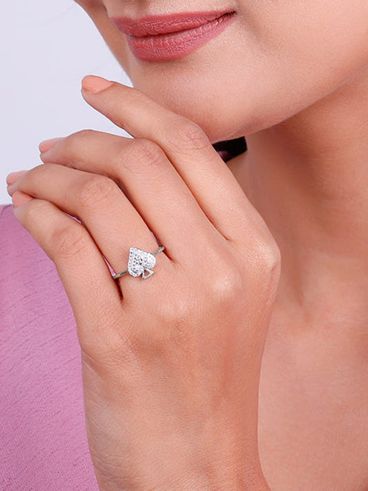 Silver Spade Ring