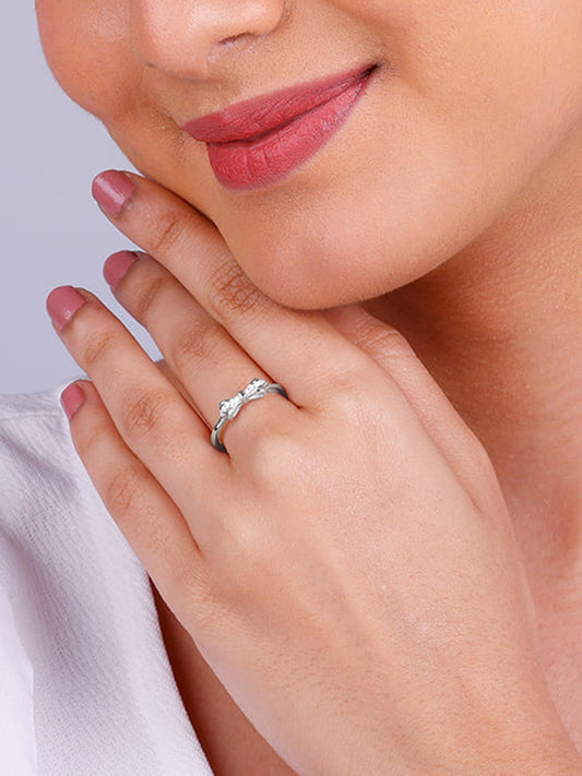 Silver Triple Bow Ring