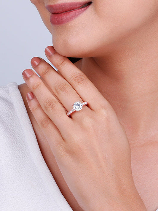 Rose Gold Classic Shimmering Ring