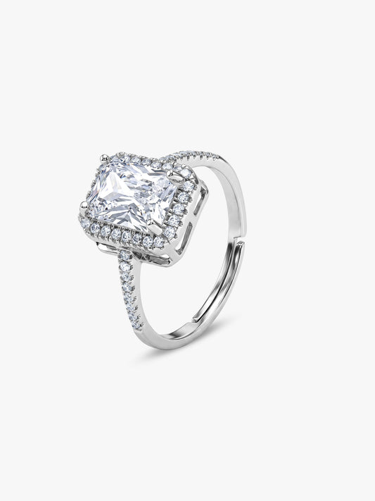 Silver Zircon Soul of Love Ring