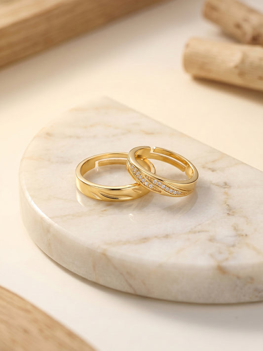 Golden Vintage Couple Bands