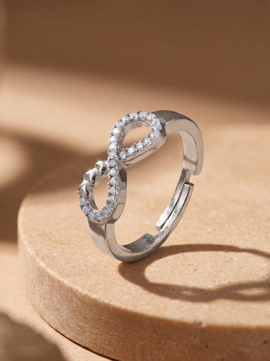 Silver Infinity Heart Ring