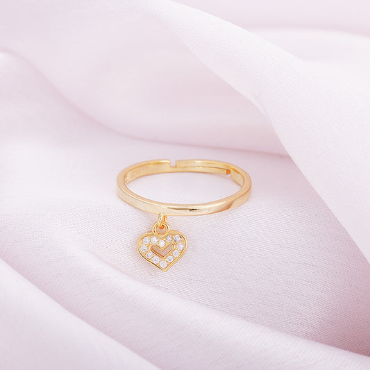 Golden Paradise Heart Ring