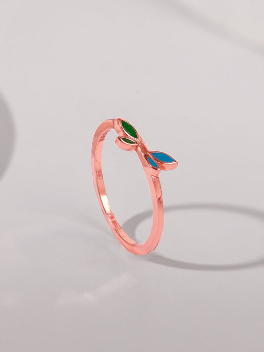 Rose Gold Duo-Dappled Ring