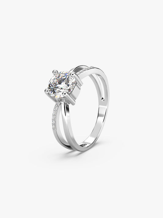 Silver Glittering Ring