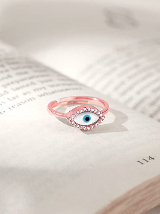 Rose Gold Evil Eye Ring