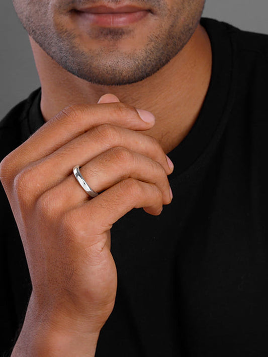 Silver Modern Grace Ring For Him