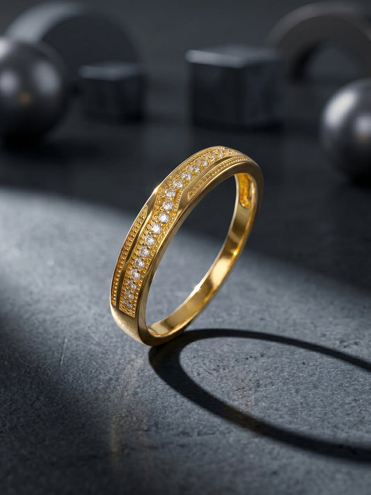 Golden Modest Leader Ring For Him