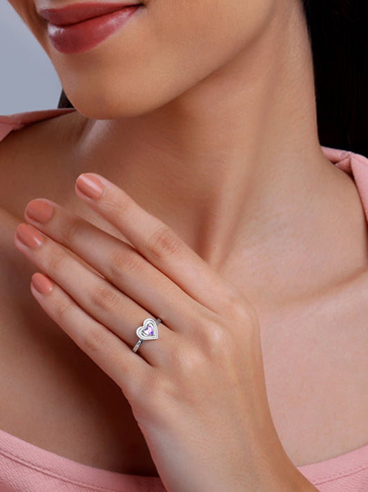Silver Echo of Love Ring