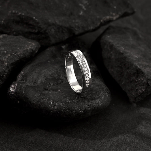 Silver Simple Serenity Men's Ring
- silver ring for men