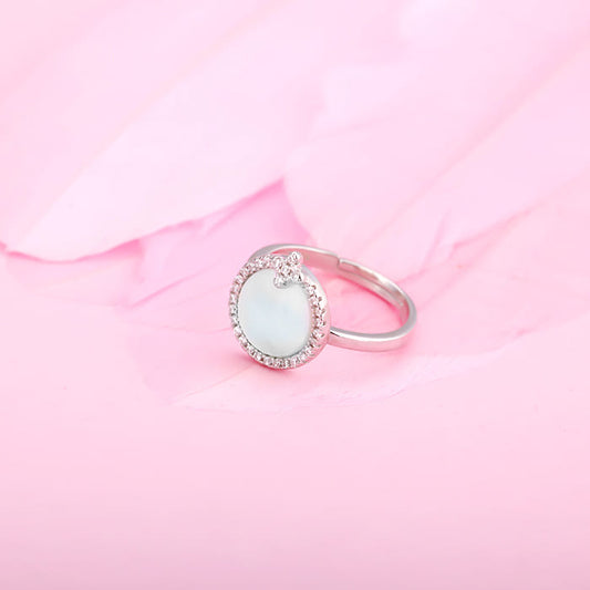 Silver Mother of Pearl Ring