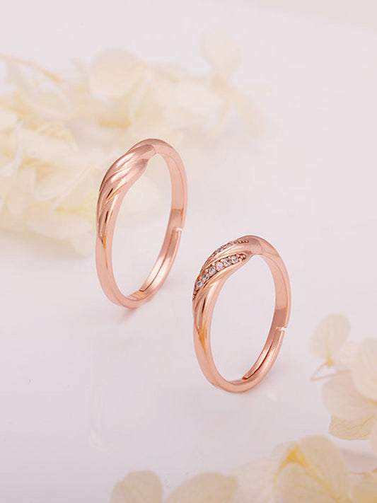 Rose Gold Couple Goals Ring