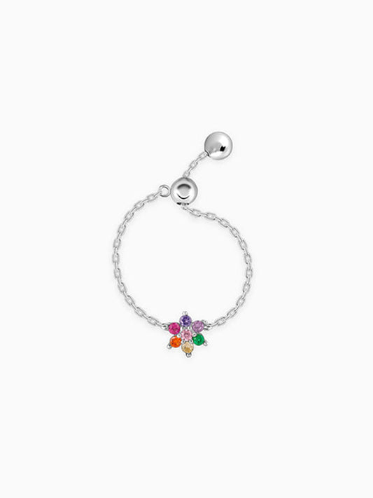 Silver All My Colours Chain Ring