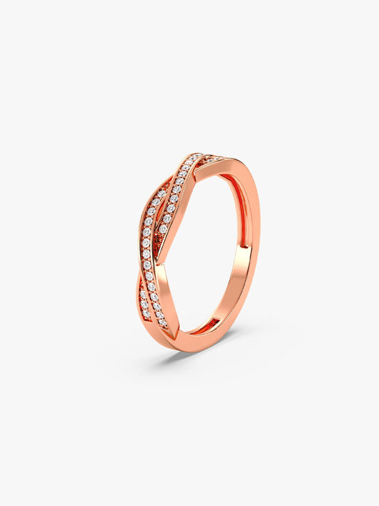 Kriti Sanon Rose Gold Sparkling Spiral Ring