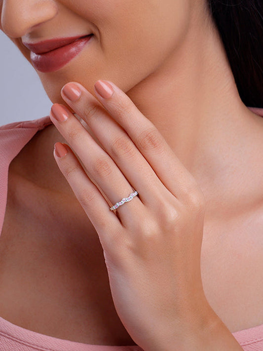 Silver Steps of Love Ring