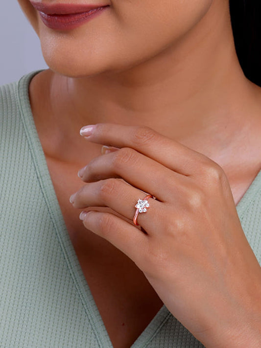 Rose Gold Divine Lotus Ring