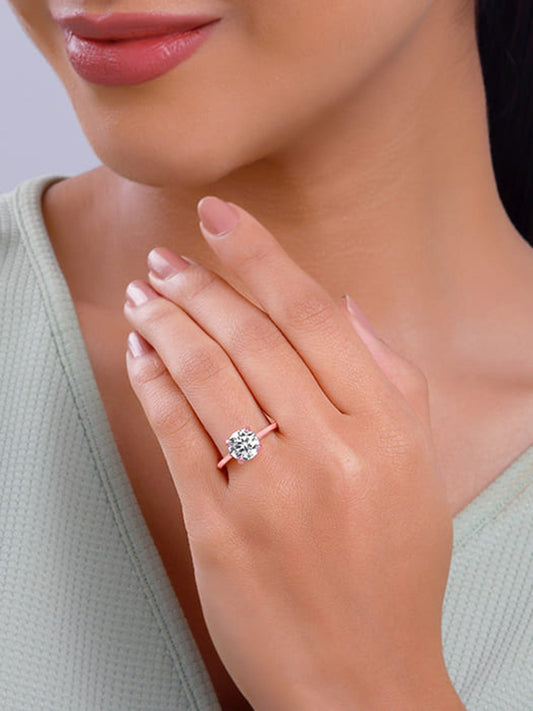 Rose Gold Everlasting Solitaire Ring