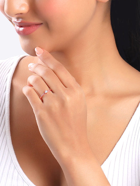 Rose Gold Minimal Style Ring