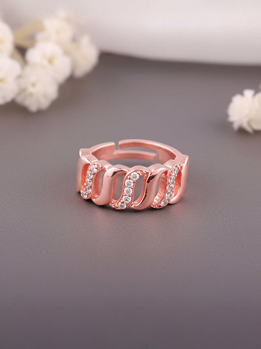 Rose Gold Gracious Wave Ring