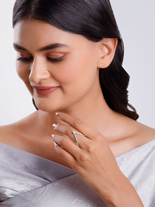 Silver Nargis Vanki Ring