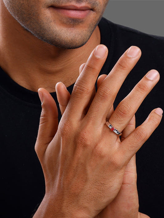 Silver Modern Mystic Ring For Him