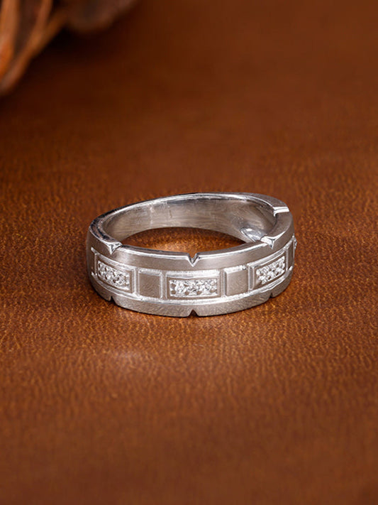 Silver Empire Edge Ring For Him