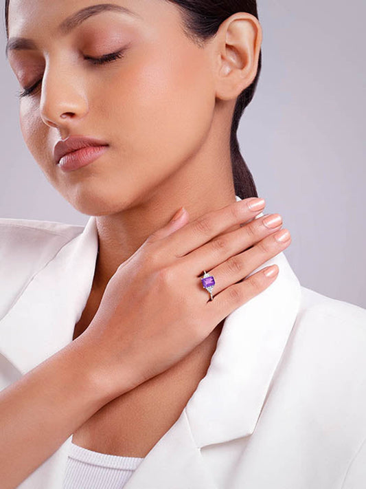 Silver Amethyst Ring