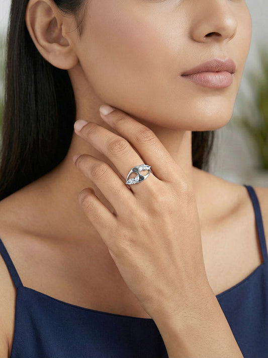 Silver Stayin' Alive Ring