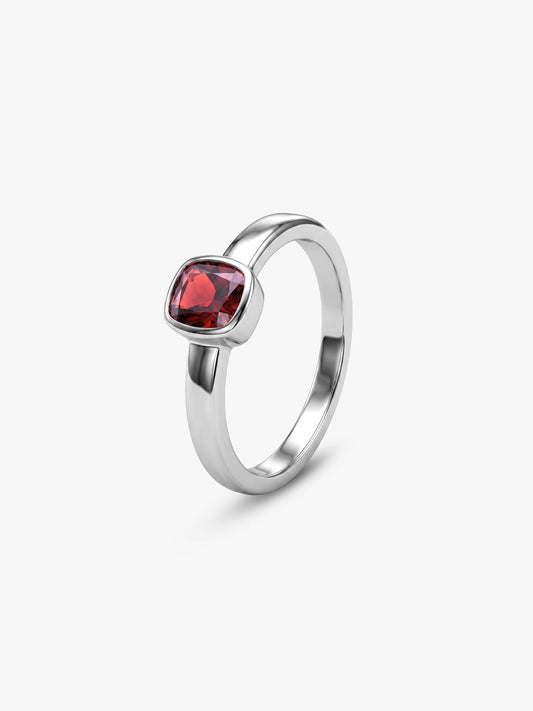 Silver Garnet Ring For Him