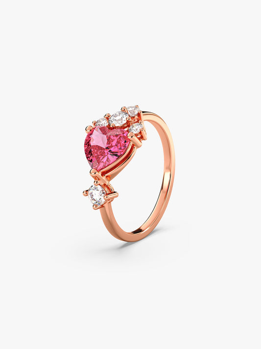 Rose Gold Heart Beat Ring